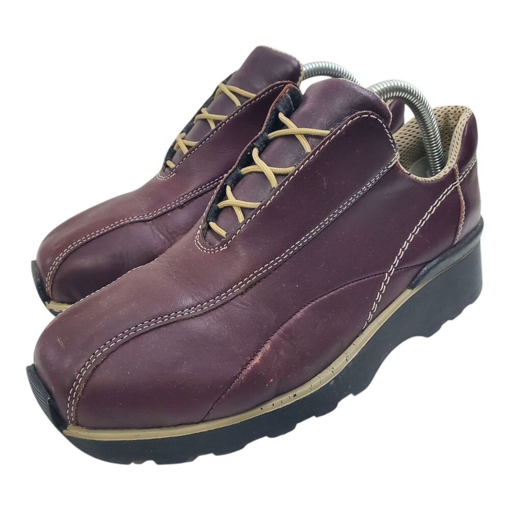 RIEKER Shoes Mens Size 40 Brown Leather Lace Up Casual Sneaker Oxford Preppy